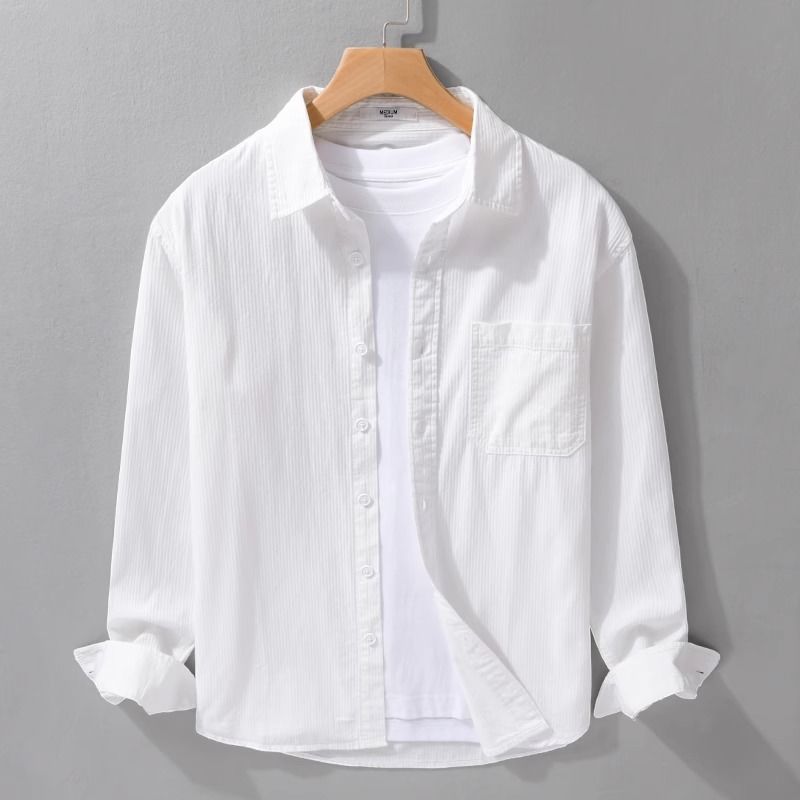 Simple Solid Color Shirt Artistic Casual Coat
